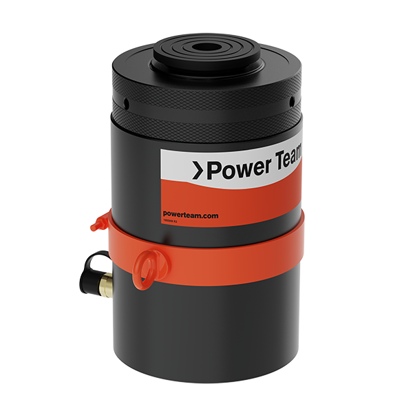 Power Team RGL2508 Cylinder 8IN 250T Single Acting, Load Return, Locking Collar W/ Swivel Cap, Nitride