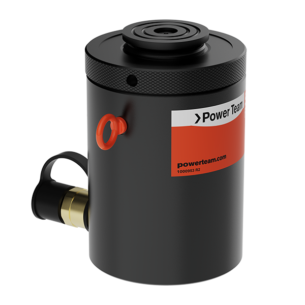 Power Team RGL554 Cylinder 4IN 55T Single Acting, Load Return, Locking Collar W/ Swivel Cap, Nitride