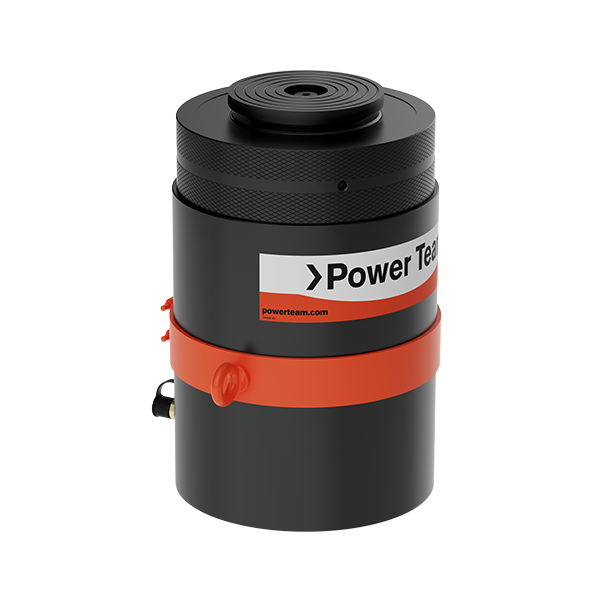 Power Team RGL6008 Cylinder 8IN 600T Single Acting, Load Return, Locking Collar W/ Swivel Cap, Nitride