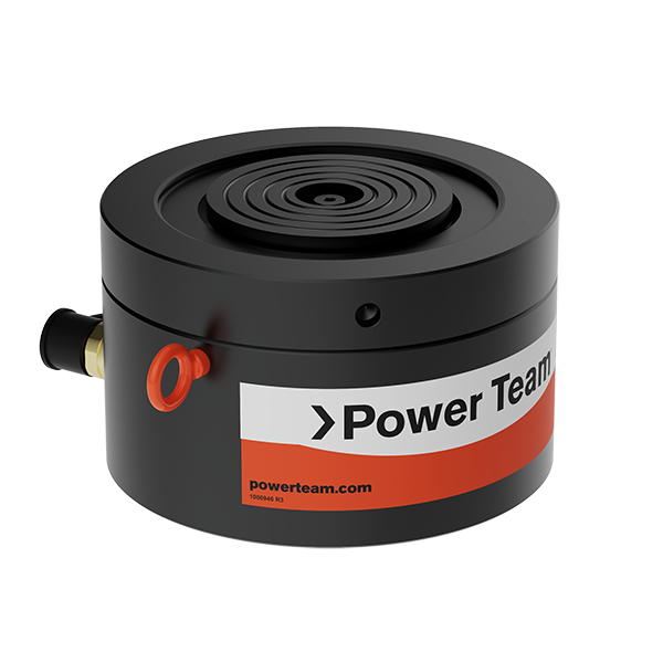 Power Team RGP1102 Cylinder Single Acting, Load Return, Locking Collar Pancake 2IN 110T W/ Swivel Cap, Nitride