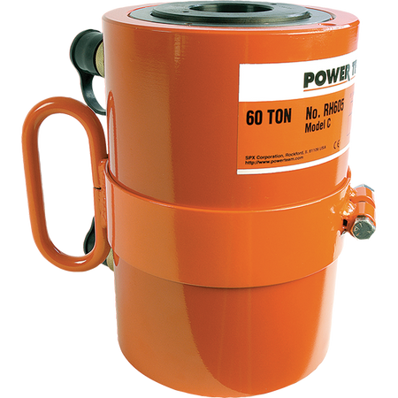 Power Team RH606 Cylinder, Hollow Hole, Single Acting, 60 TON, 6" Stroke