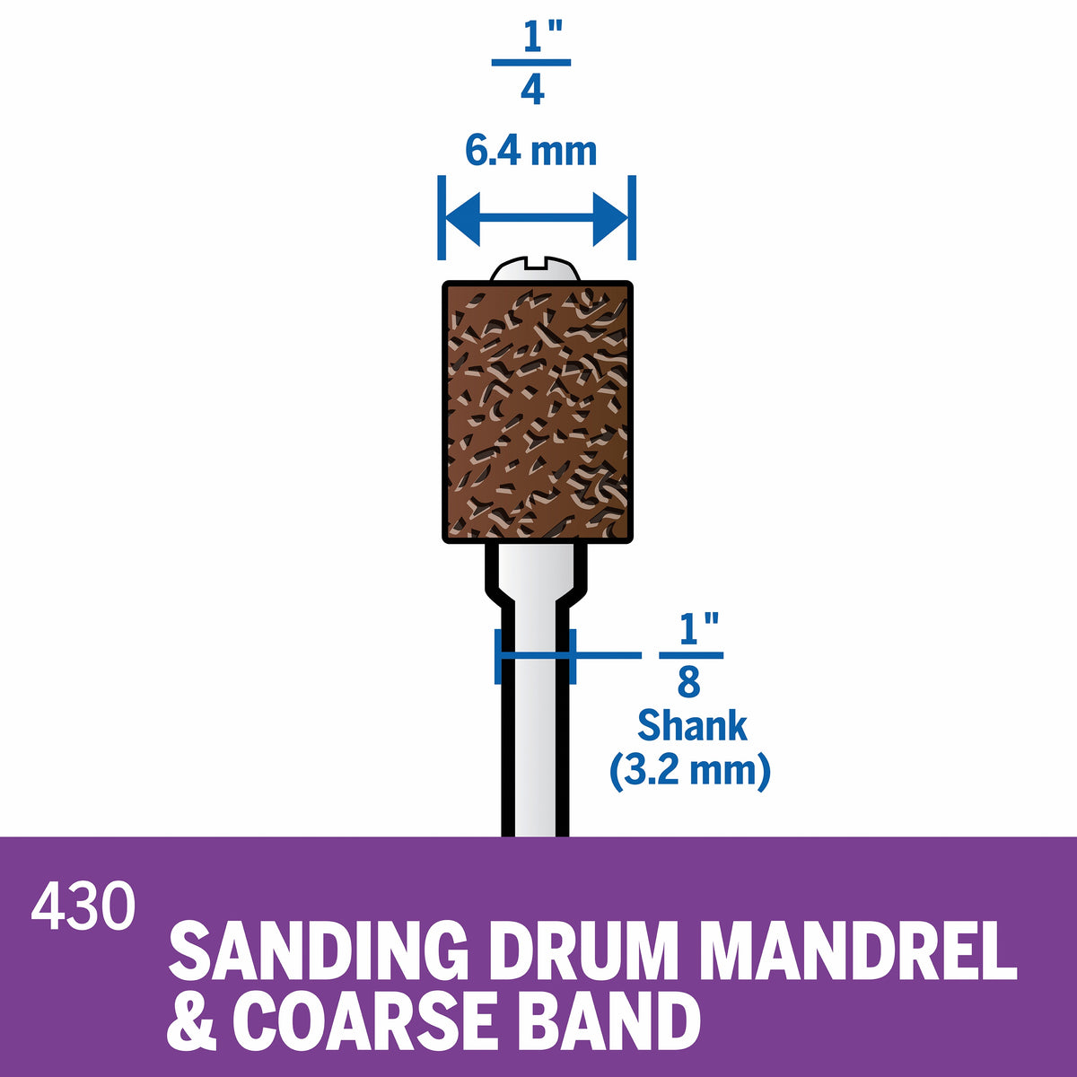 Dremel 430 1/4 In. (6.4 mm) 60 Grit Sanding Band