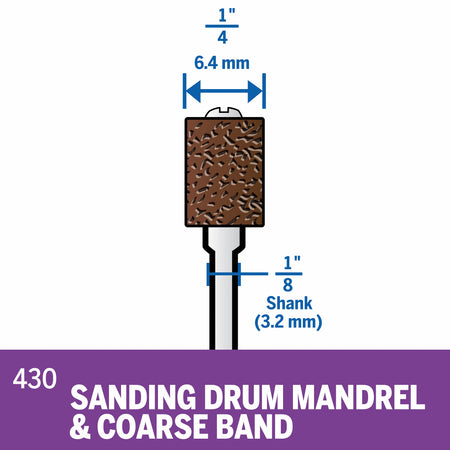 Dremel 430 1/4 In. (6.4 mm) 60 Grit Sanding Band