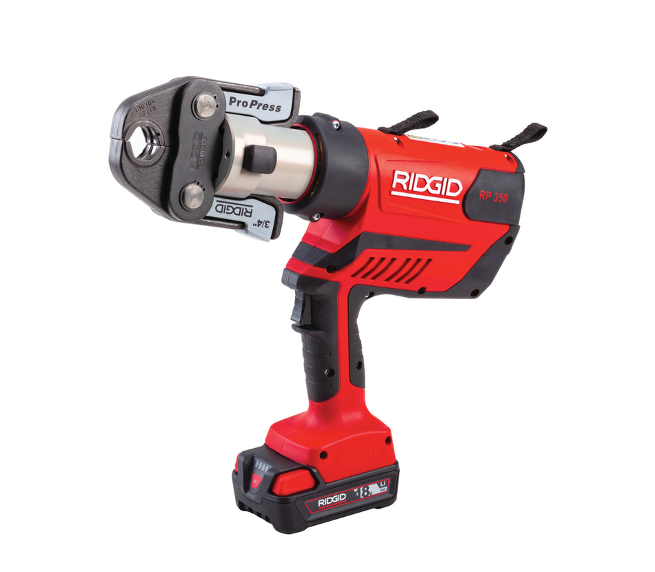 RIDGID 70138 RP 350 Battery Kit W/ MegaPress Jaws (1/2" – 1")
