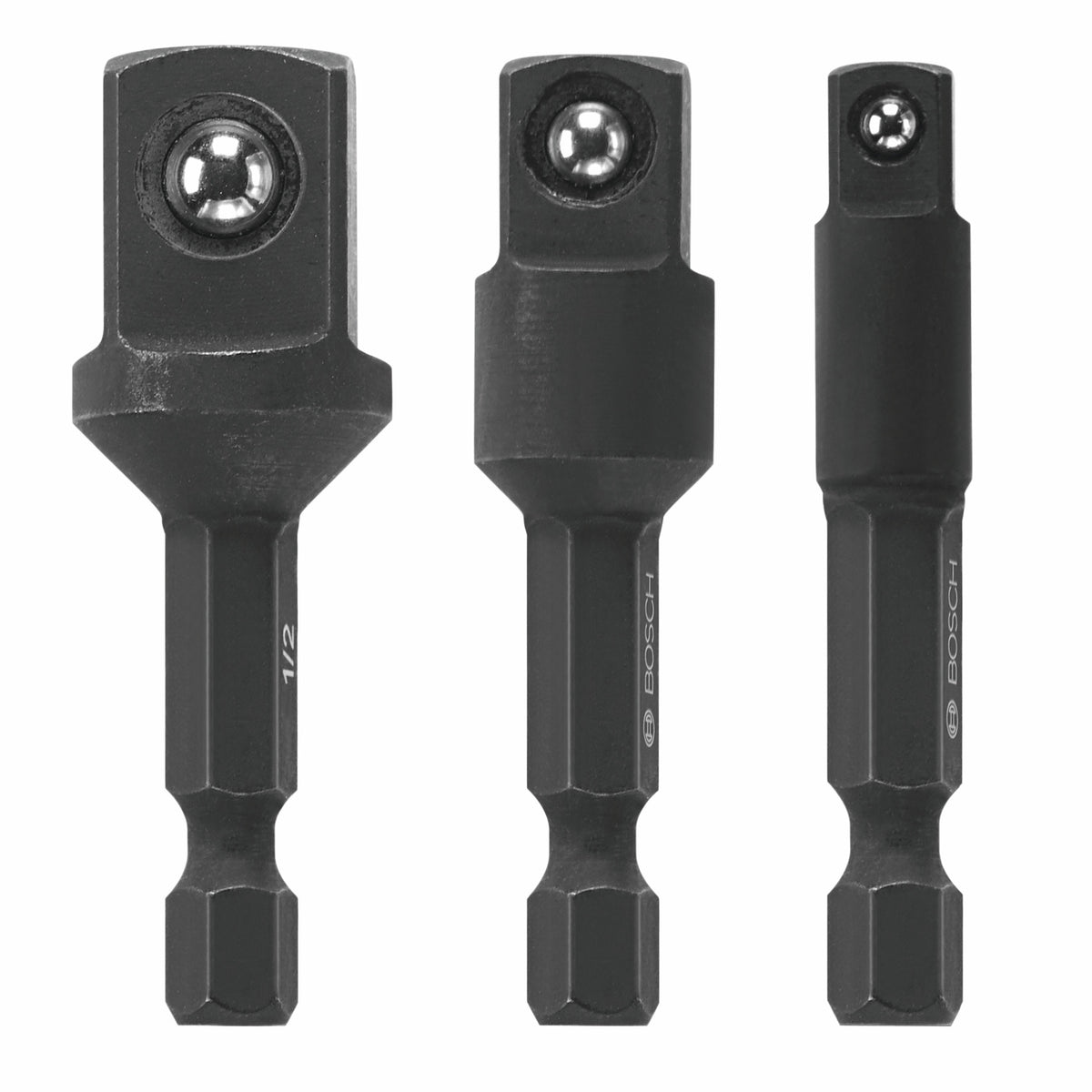 Bosch ITDSAV203 3 pc. Driven 1/4 In. Hex Impact Socket Adapter Set
