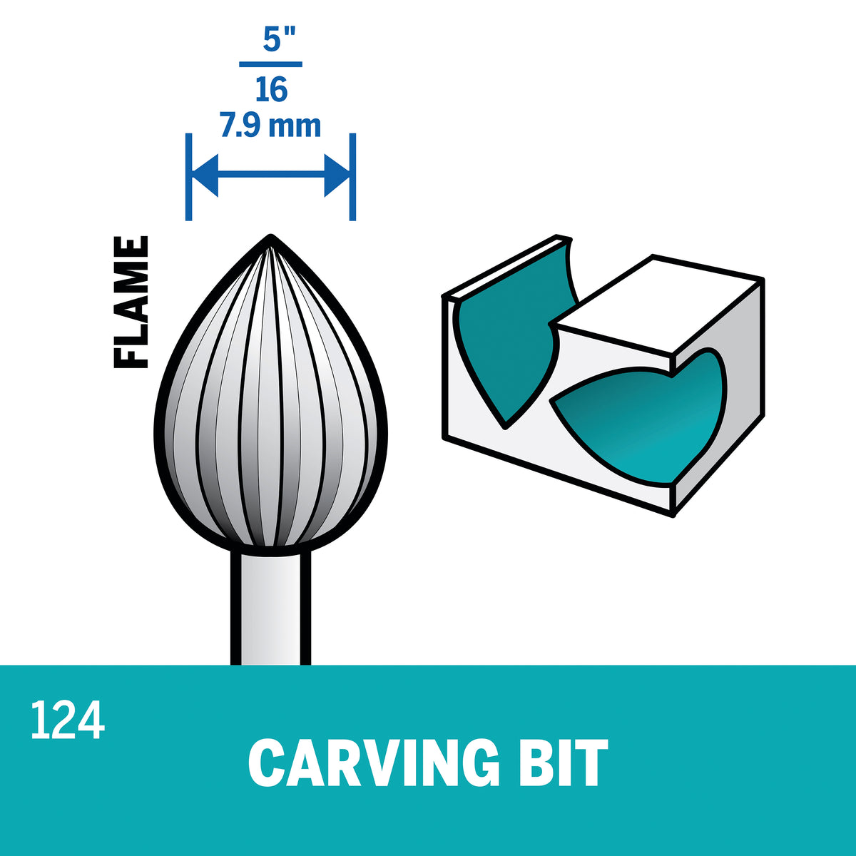 Dremel 124 5/16 In. (7.9 mm) Carving Bit