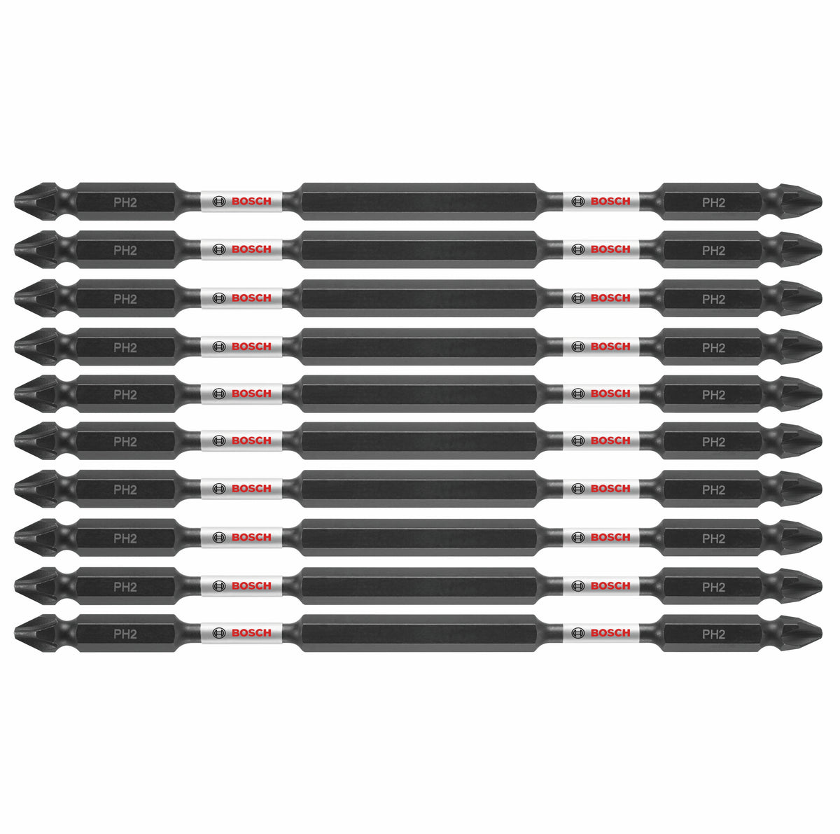 Bosch ITDEPH26B 10 pc. Impact Tough™ 6 In. Phillips® #2 Double-Ended Bits (Bulk Pack)