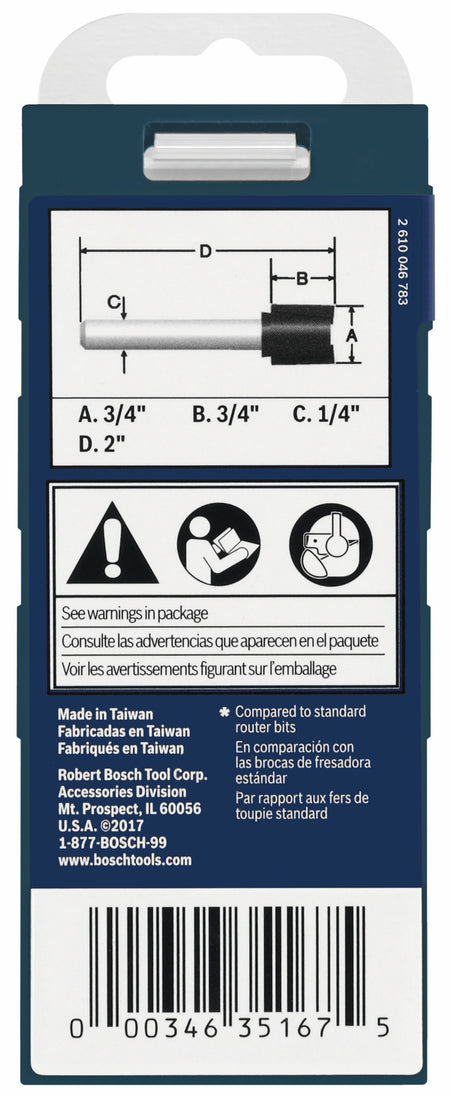 Bosch 85248MC 3/4 In. x 3/4 In. Carbide-Tipped Hinge Mortising Router Bit