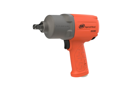 Ingersoll Rand 1/2" Air Impact Wrench, 1350 ft-lb Torque, Titanium Hammercase, Friction Ring Retainer, Pistol, Orange