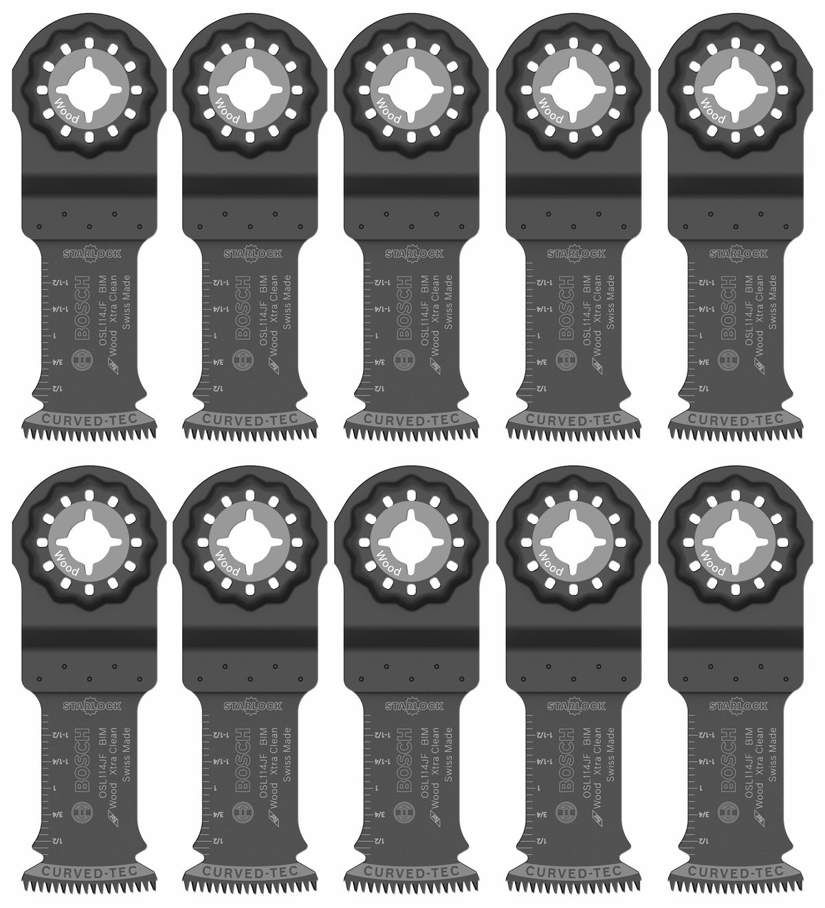 Bosch OSL114JF-10 1-1/4 In. Starlock® Oscillating Multi Tool Bi-Metal Xtra-clean Plunge Cut Blade 10 Pk.