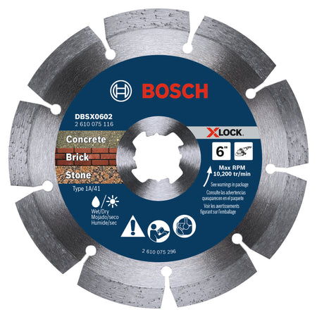 Bosch DBSX0602 6 In. X-LOCK Segmented Rim Diamond Blade