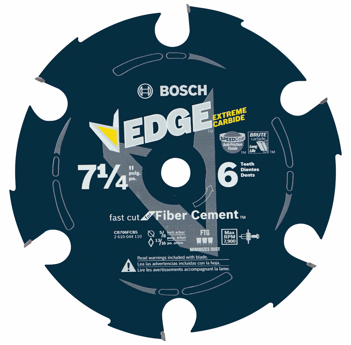 Bosch CB706FCB5 5 pc. 7-1/4 In. 6 Tooth Edge Carbide-Tipped Circular Saw Blades