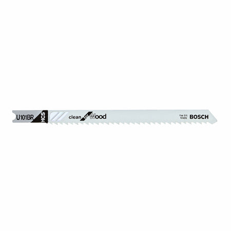 Bosch U101BR 5 pc. 3-5/8 In. 10 TPI Reverse Pitch Clean for Wood U-Shank Jig Saw Blades