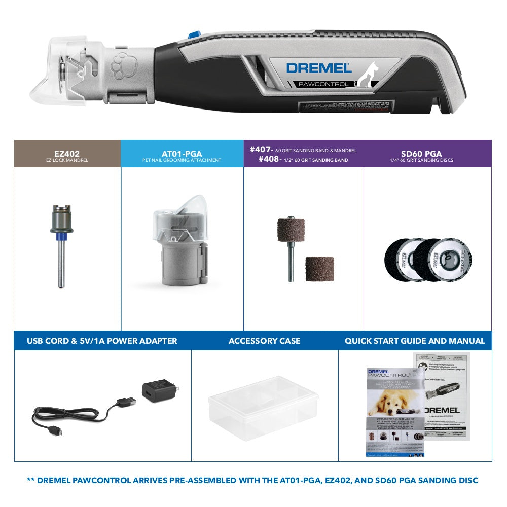 Dremel 7760-PGK 4 Volt Cordless Pet Nail Grooming Kit