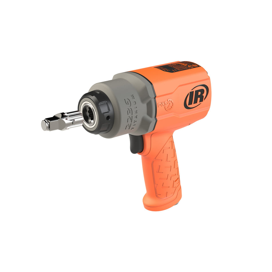 Ingersoll Rand DXS2 1/2" Air Impact Wrench, Quiet, 1500 ft-lb Torque, Titanium Hammercase, Orange – 2236QTIMAX-O
