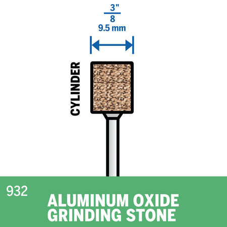 Dremel 932 3/8 In. (9.5 mm) Aluminum Oxide Grinding Stone