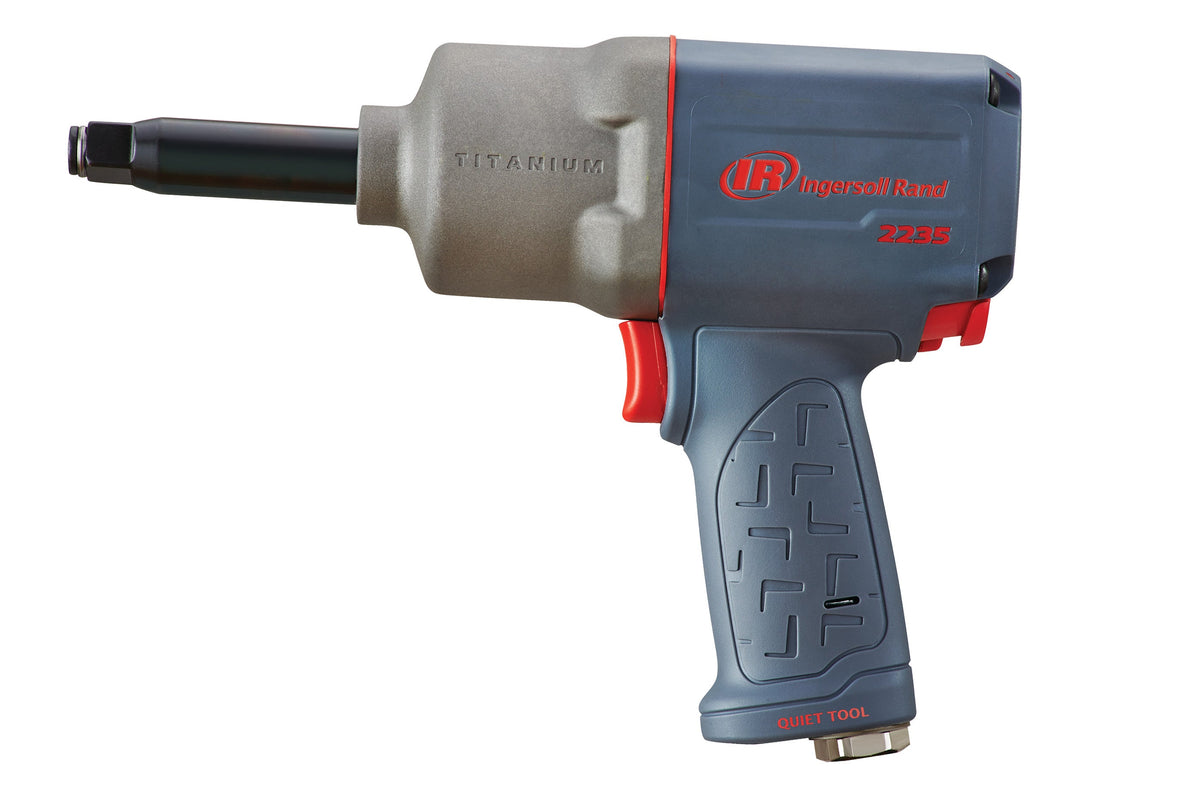 Ingersoll Rand 1/2" Air Impact Wrench, 2" Ext Anvil, Quiet, 1300 ft-lb Torque, Titanium Hammercase, Friction Ring – view 2