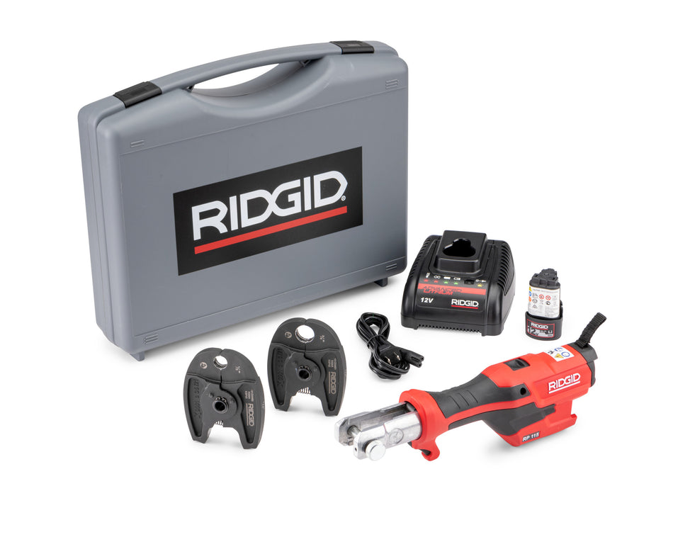 RIDGID 72543 RP 115 Battery Kit with PureFlow Jaws (1/2" – 3/4")