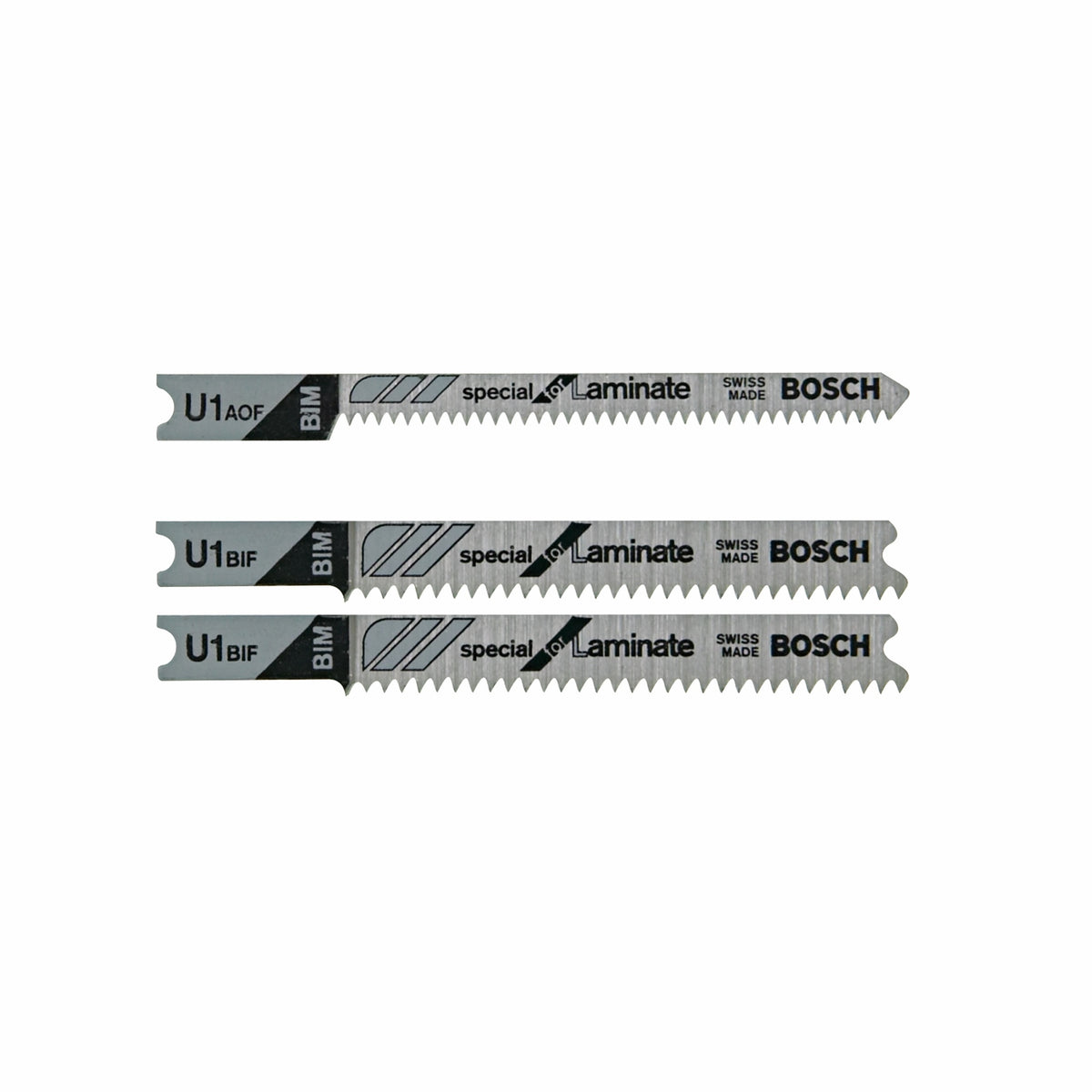 Bosch U503 3 pc. Assortment U-shank Jig Saw Blade Set for Laminate Flooring