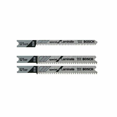 Bosch U503 3 pc. Assortment U-shank Jig Saw Blade Set for Laminate Flooring