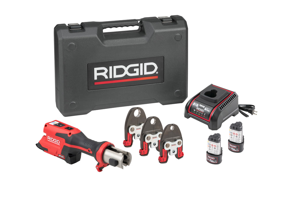 RIDGID 78168 RP 251 Press Tool Battery Kit with 1/2", 3/4" and 1" PureFlow Jaws