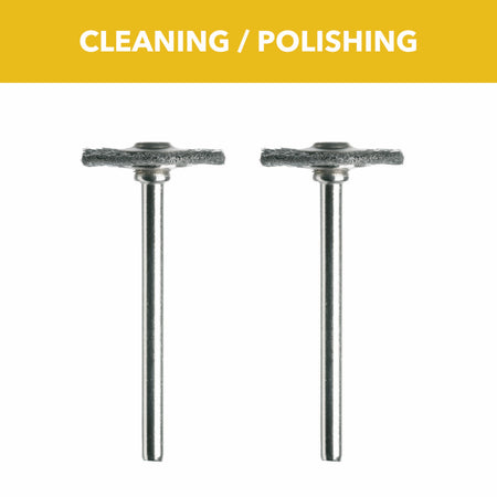 Dremel 428-02 3/4 In.. Carbon Steel Brushes (2 Pack)