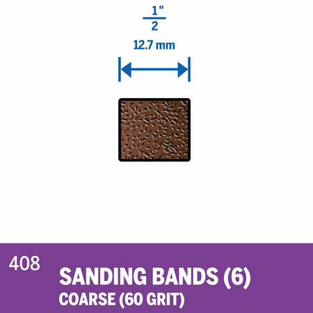 Dremel 408 1/2 In. (12.7 mm) 60 Grit Sanding Band