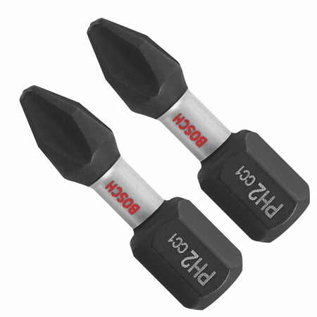 Bosch ITDPH2102 2 pc. Driven 1 In. Impact Phillips® #2 Insert Bits