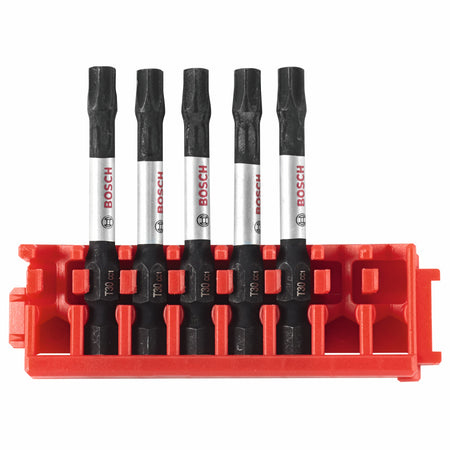 Bosch ITDT30205C 5 pc. Driven 2 In. Impact Torx® #30 Power Bits with Clip for Custom Case System