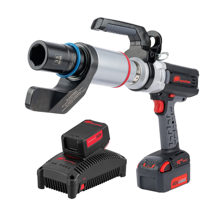 Ingersoll Rand 1" 40V Cordless Torque Wrench 2 Battery Kit, 8851 in-lb Torque, Bluetooth/802.15.4, Pistol