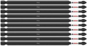 Bosch ITPH26B 10 pc. Impact Tough™ 6 In. Phillips® #2 Power Bits (Bulk Pack)