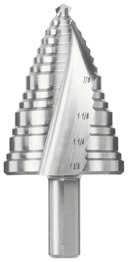 Bosch SDC10 1/4 In. to 1-3/8 In. High-Speed Steel Turbo Step Drill Bit