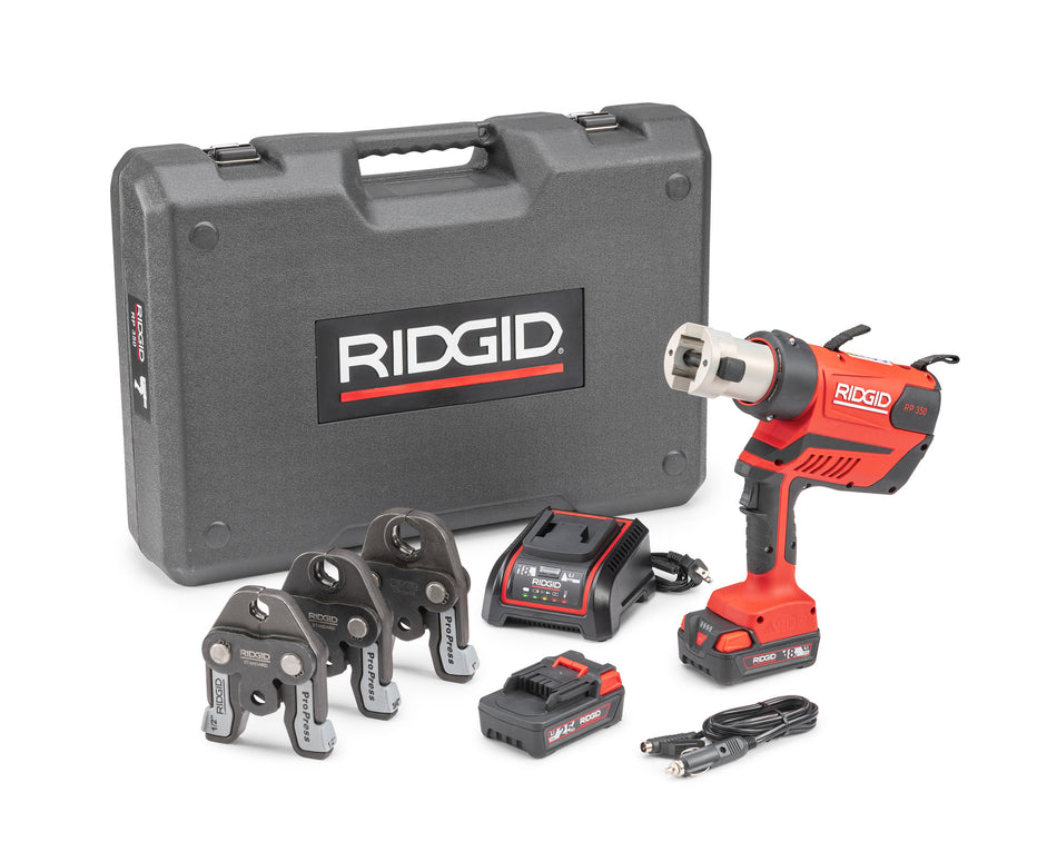 RIDGID 67058 RP 350 Battery Kit W/ ProPress Jaws (1/2" - 1")