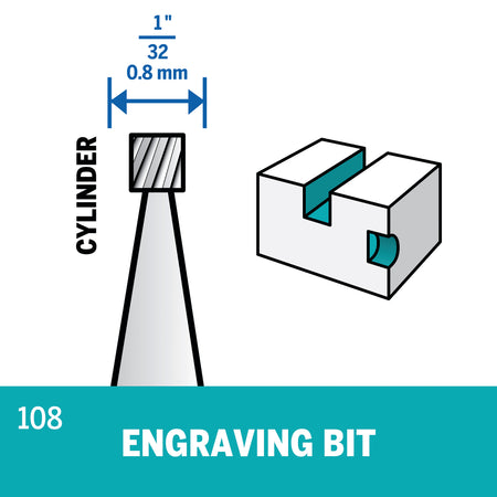 Dremel 108 1/32 In. (0.8 mm) Engraving Bit