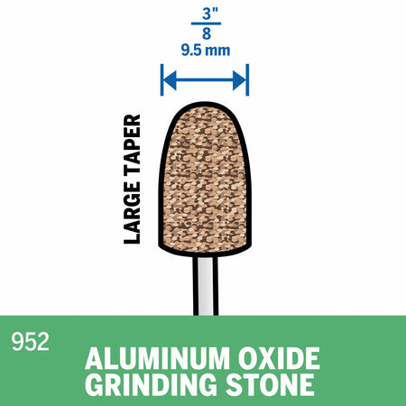 Dremel 952 3/8 In. (9.5 mm) Aluminum Oxide Grinding Stone