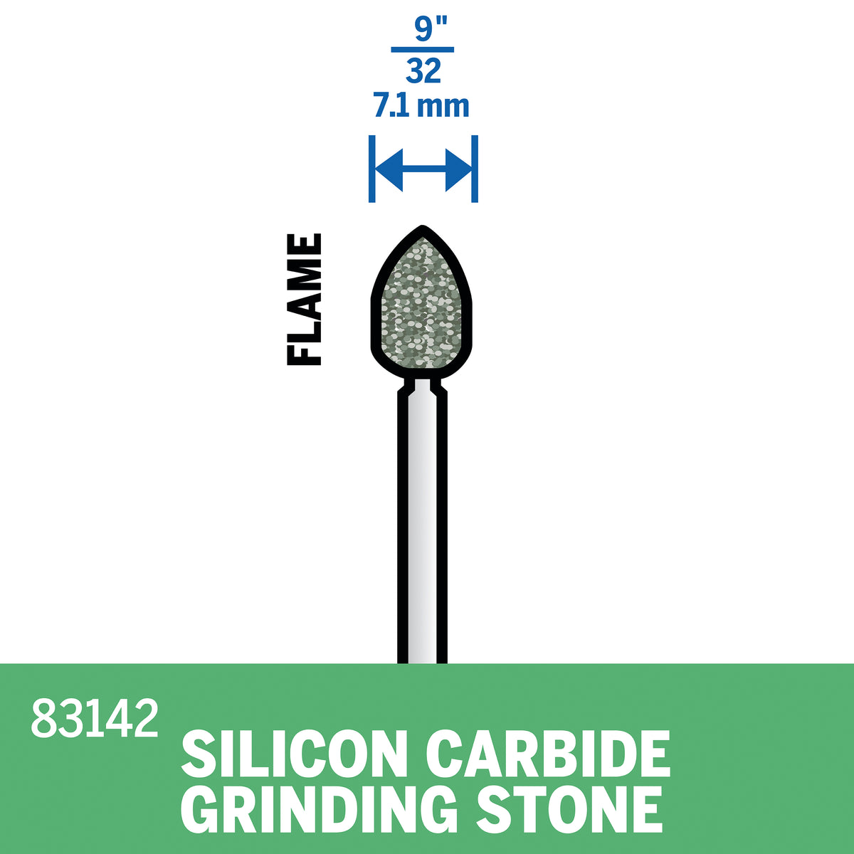 Dremel 83142 9/32 In. Silicon Carbide Grinding Stone