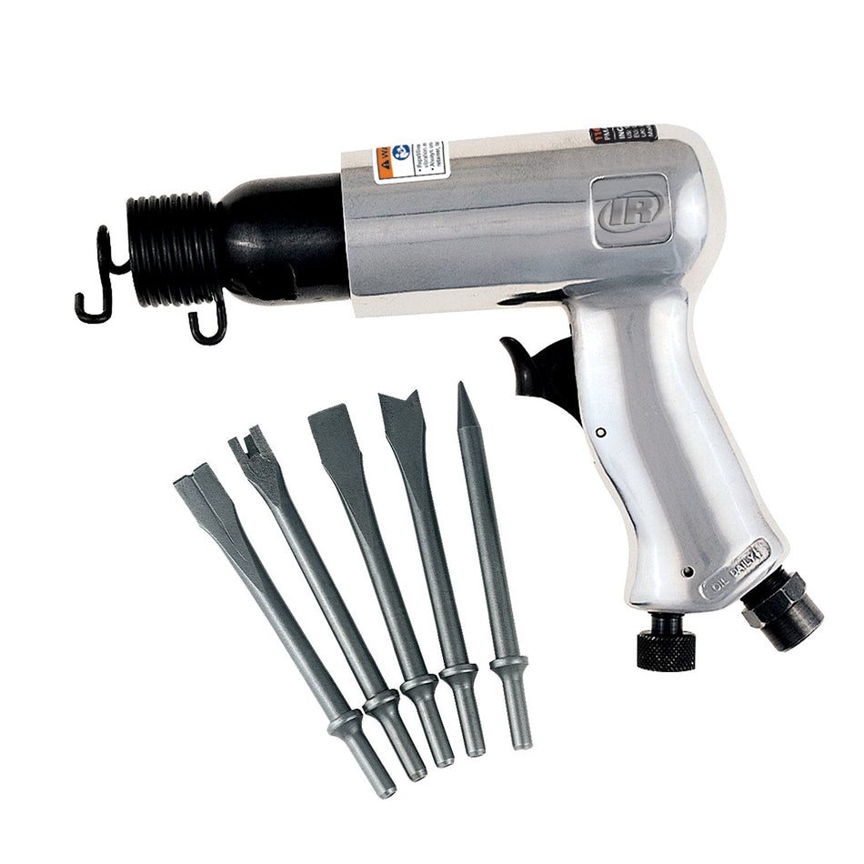 Ingersoll Rand Air Hammer 5-Piece Chisel Set, 3500 BPM, 2-5/8" Stroke – 116K