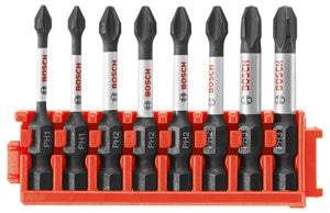 Bosch CCSPHV208 8 pc. Impact Tough™ Phillips® 2 In. Power Bits with Clip for Custom Case System