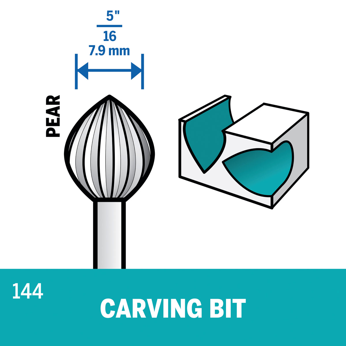 Dremel 144 5/16 In. (7.9 mm) Carving Bit