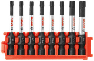 Bosch CCSTV208 8 pc. Impact Tough™ Torx® 2 In. Power Bits with Clip for Custom Case System