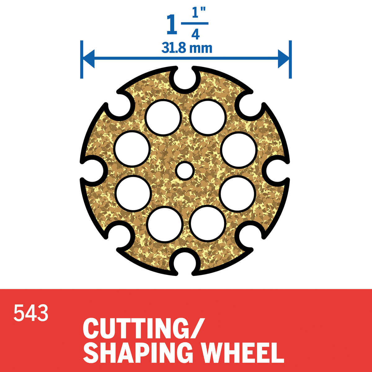 Dremel 543 1-1/4 In. Cutting/Shaping Wheel