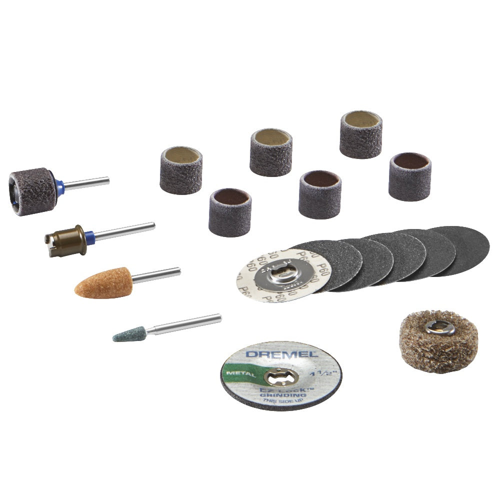Dremel EZ727-01 18-Piece EZ Lock™ Sanding and Grinding Accessory Micro Kit