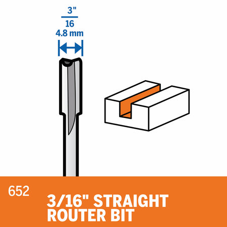 Dremel 652 3/16 In. (4.8 mm) Straight Router