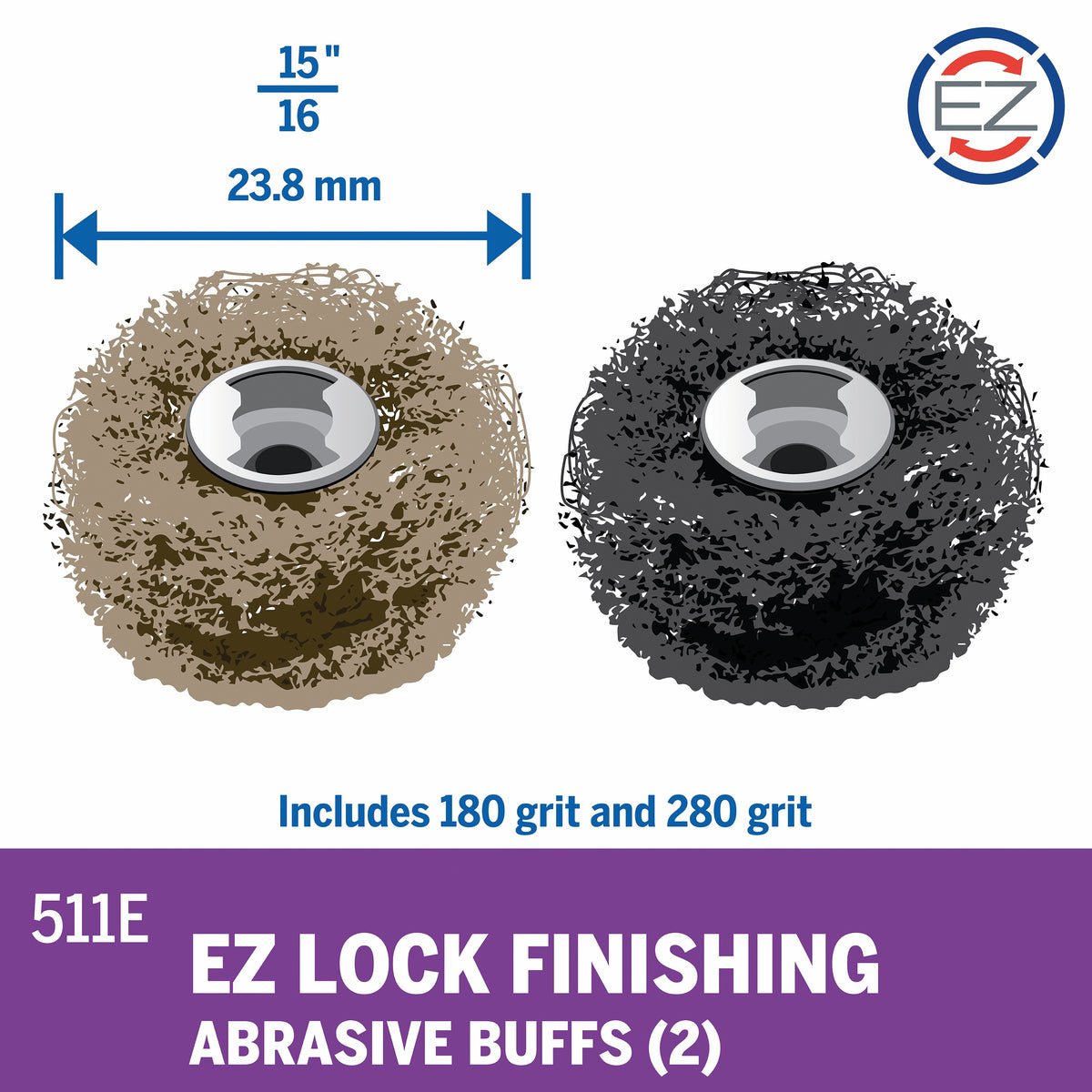 Dremel 511E 15/16 In. (23.8 mm) EZ Lock Finishing Abrasive Buff