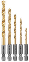 Bosch TI5IM 5 Pc. Impact Tough™ Titanium Nitride Coated Drill Bit Set