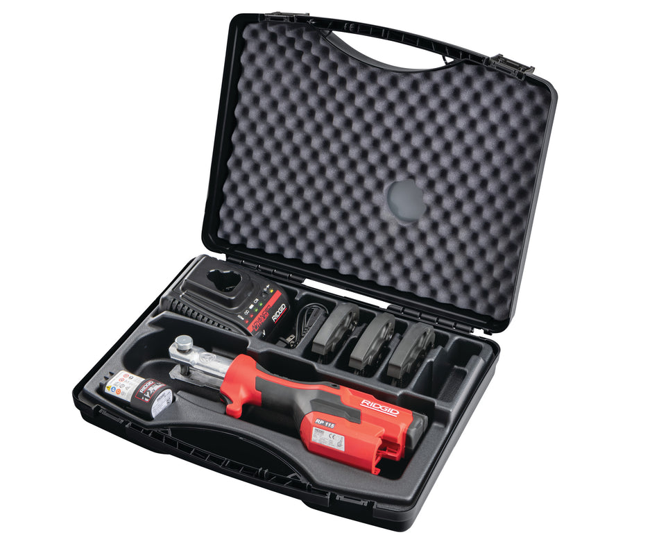 RIDGID 72543 RP 115 Battery Kit with PureFlow Jaws (1/2" – 3/4")