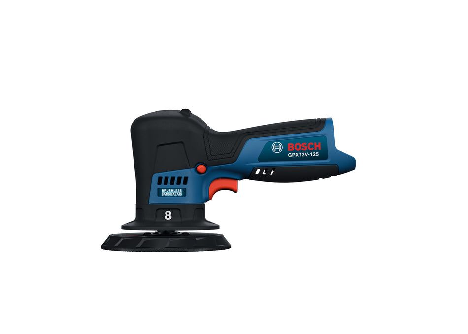 Bosch GPX12V-125N 12V Compact Cordless Brushless 5 In. Random Orbital Polisher (Bare Tool)