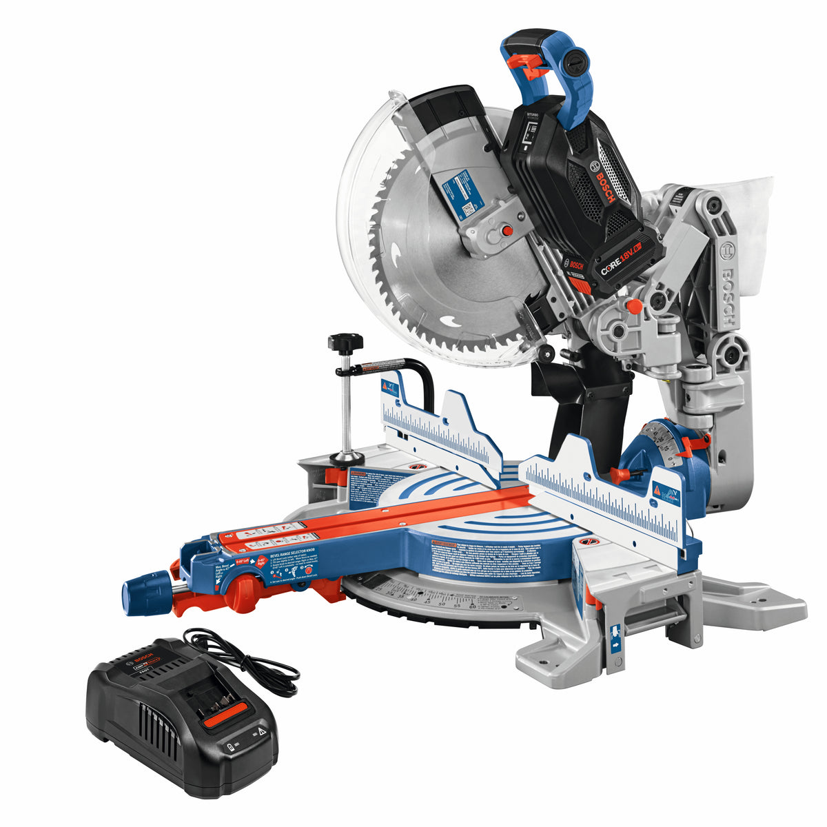 Bosch GCM18V-12GDCN14 PROFACTOR™ 18V 12 In. Dual-Bevel Glide Miter Saw Kit with (1) CORE18V® 8 Ah High Power Battery