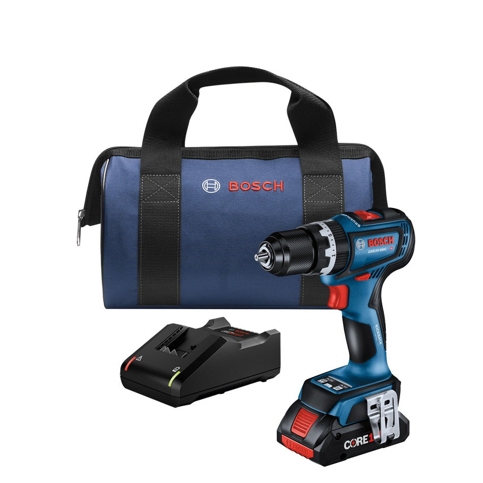 Bosch GSB18V-800CB14 1/2 In. Brushless Connected-Ready Hammer Drill/Driver Kit with (1) CORE18V® 4 Ah Advanced Power Bat