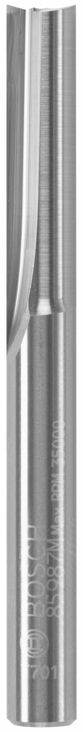 Bosch 85987MC 1/4 In. x 1 In. Solid Carbide Double-Flute Straight Router Bit